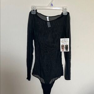 SPANX Elegant Black Bodysuit